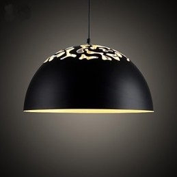 Minimalistisk Anhengslampe I Vintage-Stil Med 1 Lys Og Utskåret Skjerm