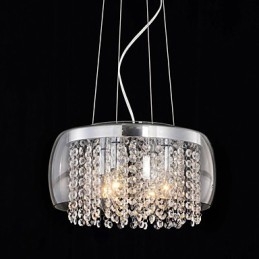 Moderne Og Moderne Trommekrystall Mini-Stil Maleri Pendellampe