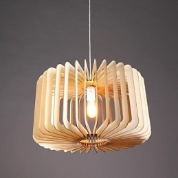 Moderne Samtids Tradisjonell Klassisk Landlig Vintage Lanterne Maleri Tre Bambus Pendellampe