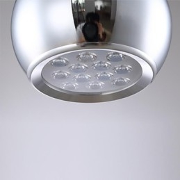 Moderne Og Moderne Globeformet Anhengslampe I Metall Med Elektroplettering