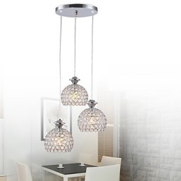 3 Hoder Moderne Samtids Krystall Pendellampe