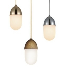 Mini Acorn-Pendellampe Med 1 Lys Modern Simplicity Gyllen Krom Trefarget Finish Karbonstål Og Glass Droplight