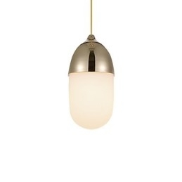 Mini Acorn-Pendellampe Med 1 Lys Modern Simplicity Gyllen Krom Trefarget Finish Karbonstål Og Glass Droplight