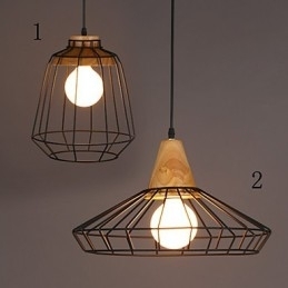Nordisk Kreativ Smijernslysekrone Kafé Retro Nettingdråpelampe