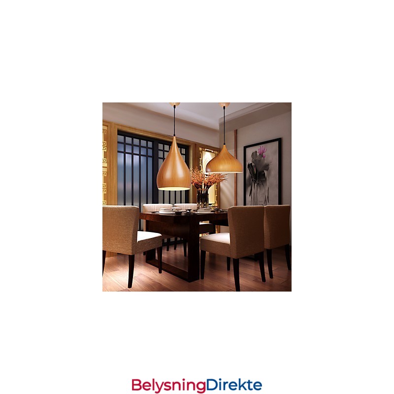 Retro Pendellampe I Trestruktur I Metall Kafépendellamper