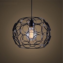 Kreativ, Kontraktsfestet Nordisk Smijernsglasslampe Med Ett Hode