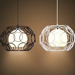 Kreativ, Kontraktsfestet Nordisk Smijernsglasslampe Med Ett Hode