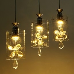 Moderne Samtids Krystall Andre Glass Pendellampe