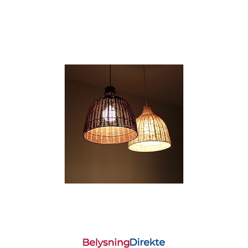 Landlig Stil Cany Art Creative Håndlaget Av The Cane Makes Up Droplight Lamp