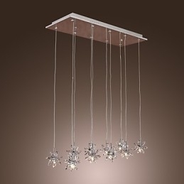Moderne Og Moderne Krystallkrommetallpendellampe