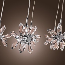 Moderne Og Moderne Krystallkrommetallpendellampe