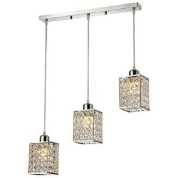 Moderne Og Moderne Pendellampe Med Krystallbelegg