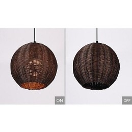 Moderne Og Moderne Lanterne Landlig Globeformet Metallpendellampe