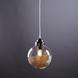 Moderne Samtids Tradisjonell Klassisk Vintage Lanterne Landlig Nikkel Glass Pendellampe Spisestue