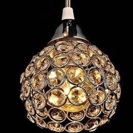 Moderne Og Moderne Krystallbelagt Metallpendellampe