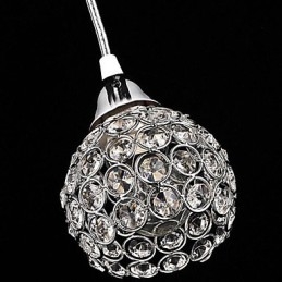 Moderne Og Moderne Krystallbelagt Metallpendellampe