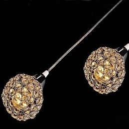 Moderne Og Moderne Krystallbelagt Metallpendellampe