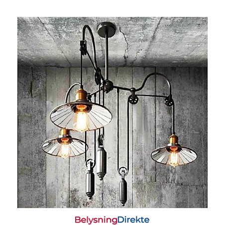 Vintage Landlig Mini-Stil Maleri Metalllysekrone
