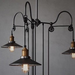 Vintage Landlig Mini-Stil Maleri Metalllysekrone