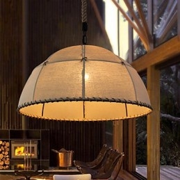 35 Cm Industriell Vindlampe I Lin, Amerikansk Landlig, Kreativ Kunst, Dråpeformet