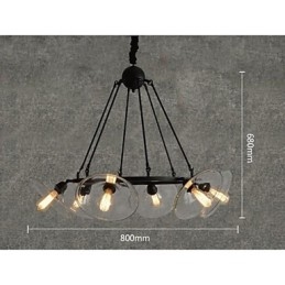 Tradisjonell Klassisk Vintage Retro Lanterne Landlig Mini-Stil Maleri Metall Pendellampe Spisestue