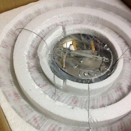 Pendellamper Taklampe Lysekronebelysning Rund 4 Ringer Stor Ring Ravkrystall Og Annen Klar Krystall