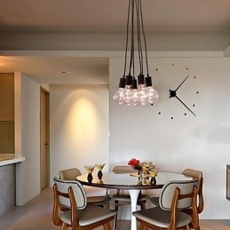 Modern Home 7 Head Edison-Pærelampe Loft Glass Ball Pendellampe