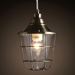 Retro Mini-Stil Galvanisert Metall Pendellampe