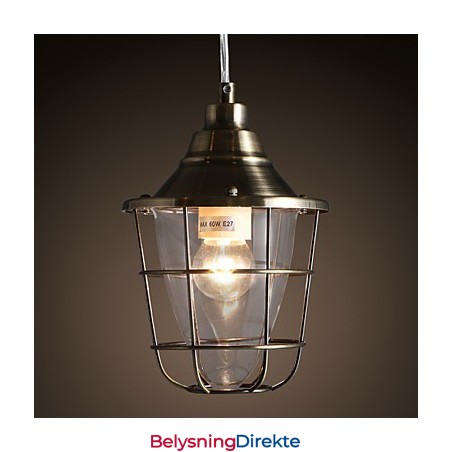Retro Mini-Stil Galvanisert Metall Pendellampe