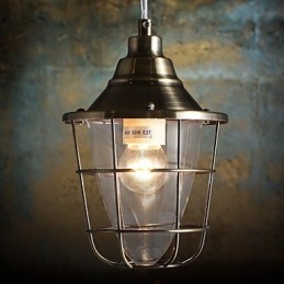 Retro Mini-Stil Galvanisert Metall Pendellampe