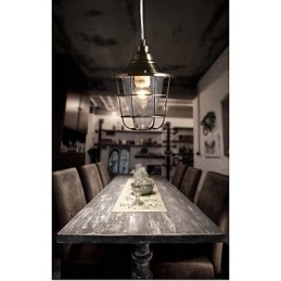Retro Mini-Stil Galvanisert Metall Pendellampe