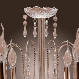 Elegant Krystalllysekrone Med 9 Lys