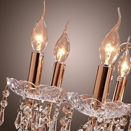 Elegant Krystalllysekrone Med 9 Lys