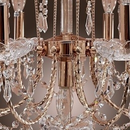 Elegant Krystalllysekrone Med 9 Lys