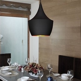 Pendellampe Retro Vintage Tom Dixon Design Svart Hvit Type Kafépendellamper