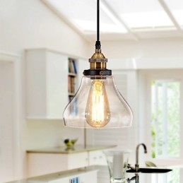 Tradisjonell Klassisk Vintage Retro Landlig Globeformet Pendellampe