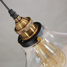 Tradisjonell Klassisk Vintage Retro Landlig Globeformet Pendellampe