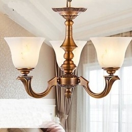 Europeisk Lysekrone I Hel Kobberlampe Marmorlamper