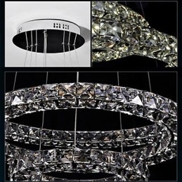 Krystall Pendellampe Moderne Enkel D40Cm Tre Sider K9 Krystall Innendørs Taklamper Lampearmaturer
