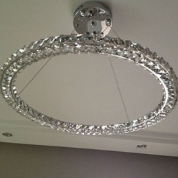 Krystall Pendellampe Moderne Enkel D40Cm Tre Sider K9 Krystall Innendørs Taklamper Lampearmaturer