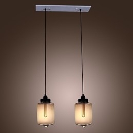 Moderne Glasspendellampe Med 2 Lys I Gjennomsiktig Flaskedesign