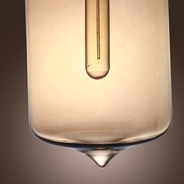 Moderne Glasspendellampe Med 2 Lys I Gjennomsiktig Flaskedesign