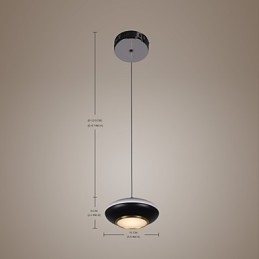 9W Moderne Flyvende Tallerkendesign Høykvalitets Pendellampe Kafé