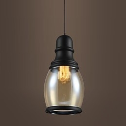 Retro Belysning Loft Lys Glass Pendellampe