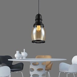 Retro Belysning Loft Lys Glass Pendellampe