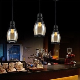 Retro Belysning Loft Lys Glass Pendellampe