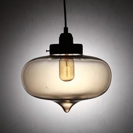 Moderne Gjennomsiktig Glasspendellampe Med 2 Lys I Bobledesign