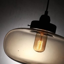 Moderne Gjennomsiktig Glasspendellampe Med 2 Lys I Bobledesign
