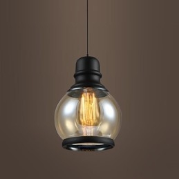 Retro Belysning Loft Lys Glass Pendellampe