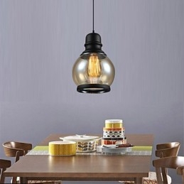 Retro Belysning Loft Lys Glass Pendellampe